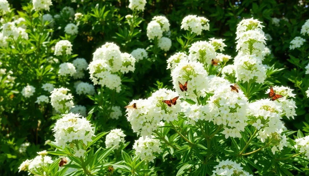 shrub with white flowers