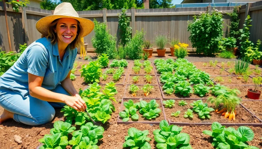 square foot gardening vegetable chart